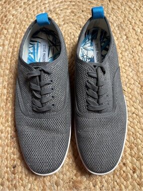 Steve Madden Men’s Fauster Gray Knit Casual Sneakers Size 10